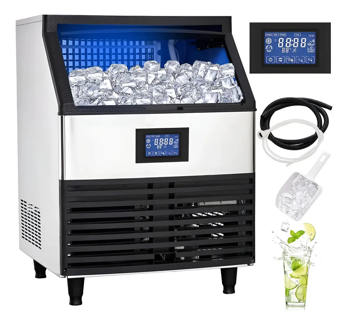 Máquina de gelo comercial Towallmark de 440 libras/24