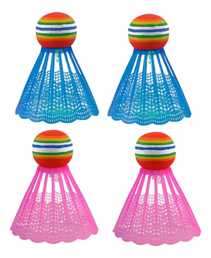Besportble - 4 Luzes LED de Badminton para Atividades Esportivas ao Ar Livre, Conjunto de (Azul, Rosa)