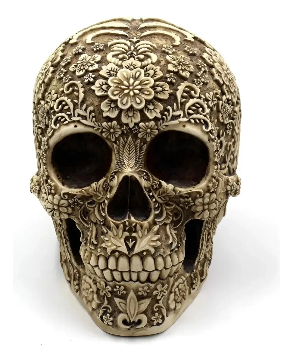 Enfeites de Halloween nus da modelo escolar Cazcy Head Skull
