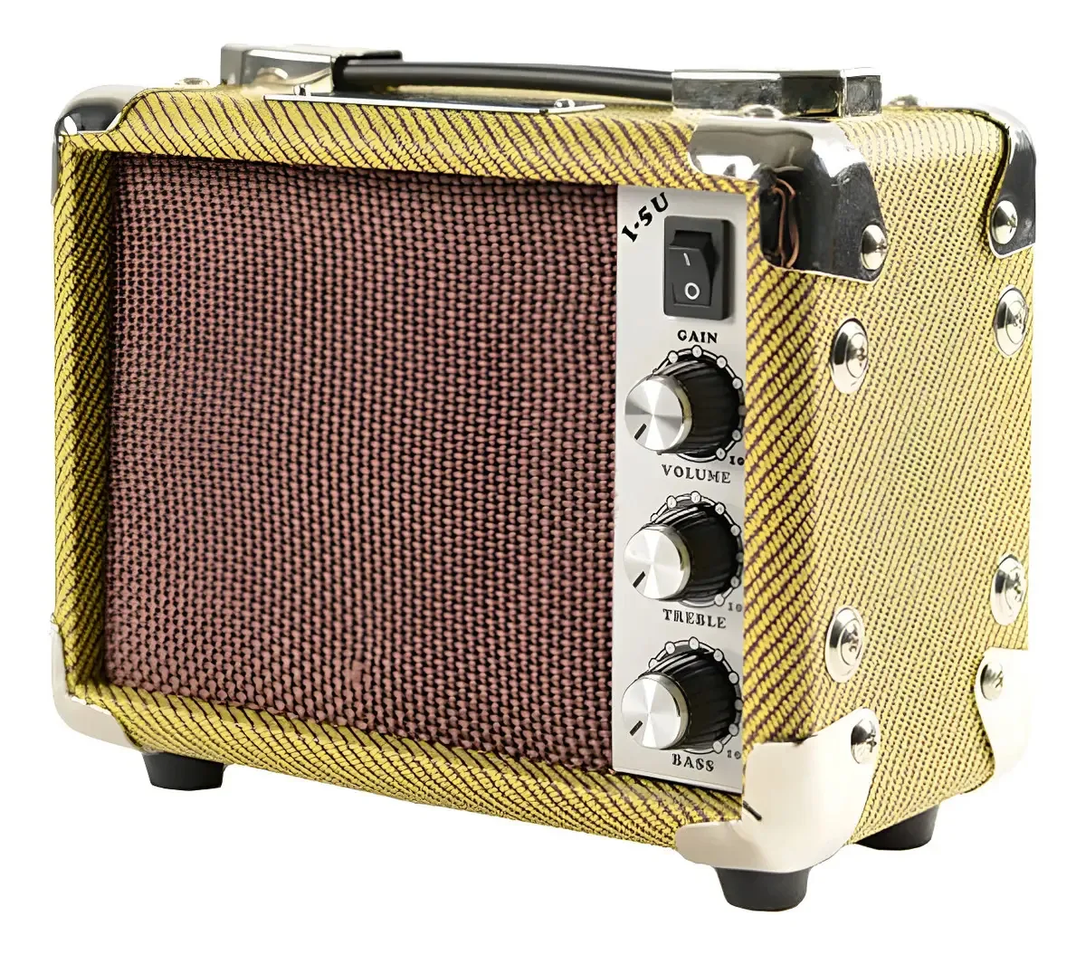 Amplificador combinado para ukulele e baixo com fones de ouvido