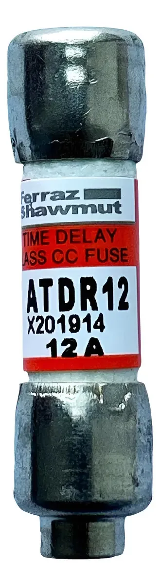 Fusíveis industriais Atdr12 600v 12a Classe Cc - pacote com 10