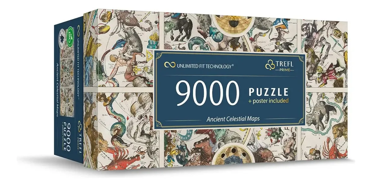 Puzzle de 9000 peças: mapa de mapas celestiais antigos de Trefl