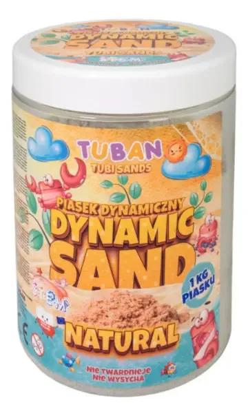 Tubo natural natural de 1 quilo de areia dinâmica