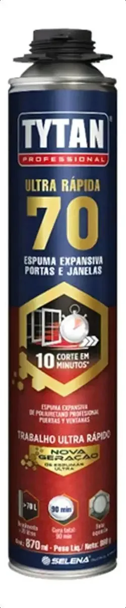 Espuma Expansiva 870ml/860gr Ultra Rapida 70 Tytan