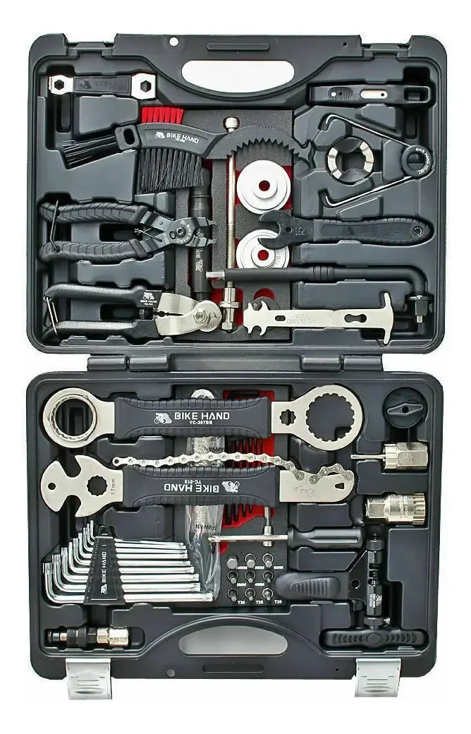 Caixa de ferramentas manuais completa profissional para bicicletas YC-799ab
