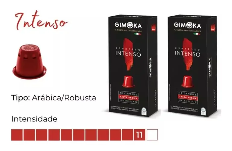 Kit Cápsulas Nespresso Gimoka Intenso - 20 Cápsulas