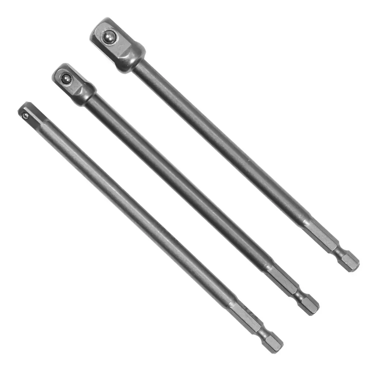 Conjunto de adaptadores Quadrant A Hex.1/4"x150mm, 3 unidades - Yato