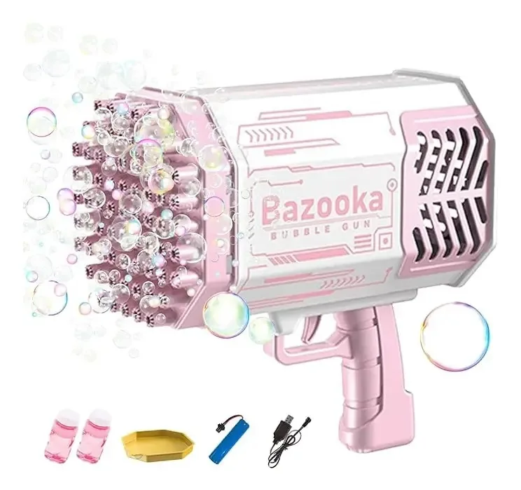 Bubble Gun 6000 bolhas por minuto rosa