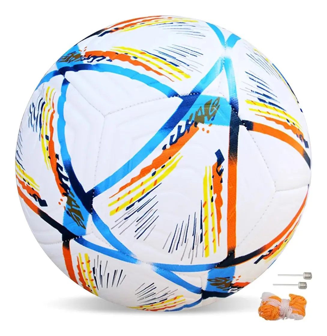 Bola de futebol Lawan No.5, bolas de futebol para treinamento juvenil, com alfinetes e rede, futebol recreativo profissional ao ar livre para adultos, presente para amantes do futebol
