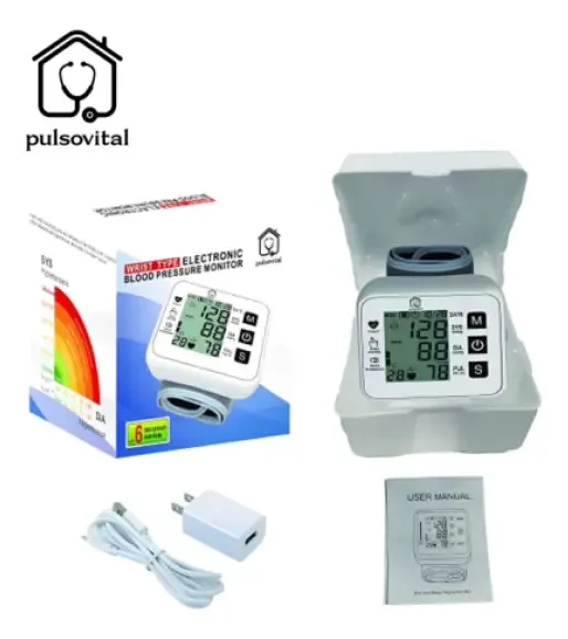 Monitor digital de pressão arterial Pulsovital Usb, baumanômetro, inclui bateria de lítio