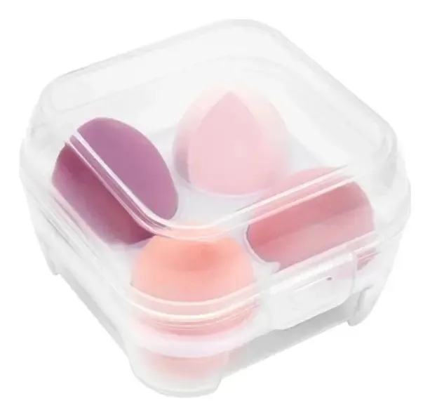 Esponja de maquiagem de cor pastel X4