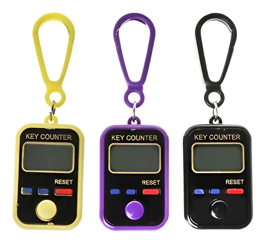 Mini contador de cronômetro com chaveiro Ts Home Color Violet