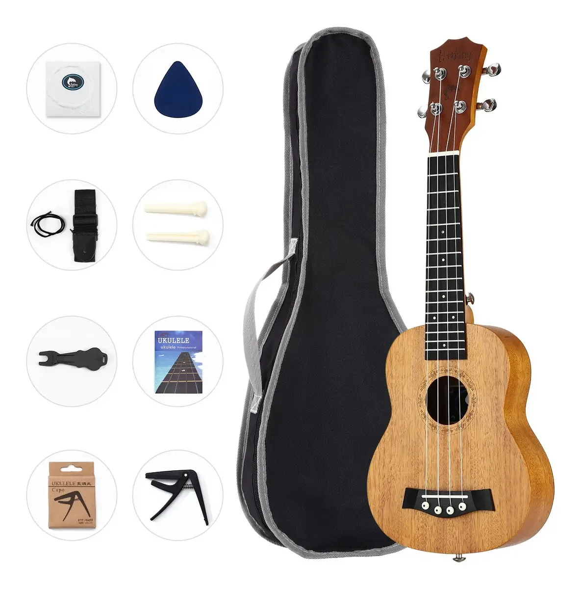 Ukulele Batking Soprano, ukulele de 21 polegadas com apenas tampa