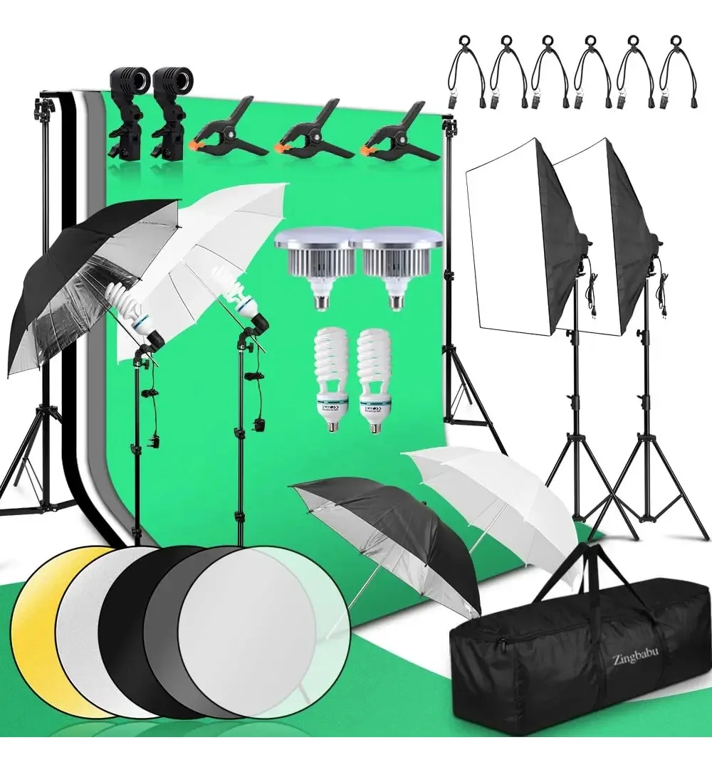 Kit de estúdio de fotografia de iluminação profissional Softbox