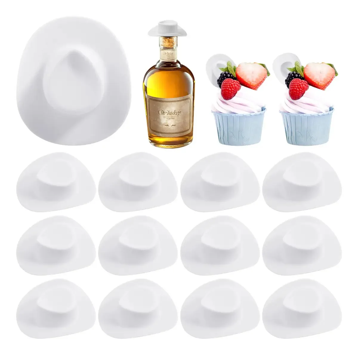 Mini Chapéus de Cowboy para Bonecas 30 Peças Acessórios