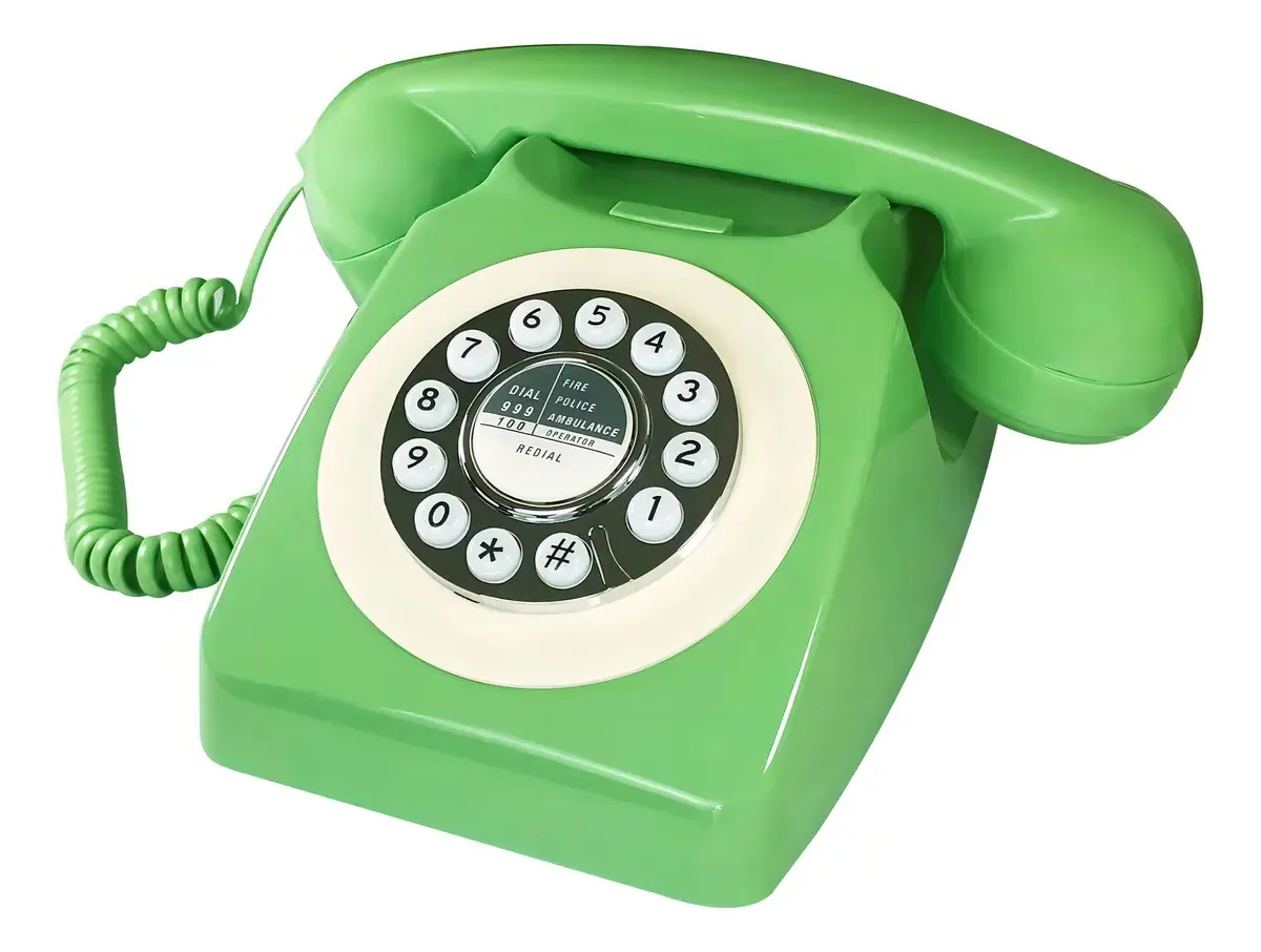 Telefone retrô com cabo, telefones vintage Telpal Vintage