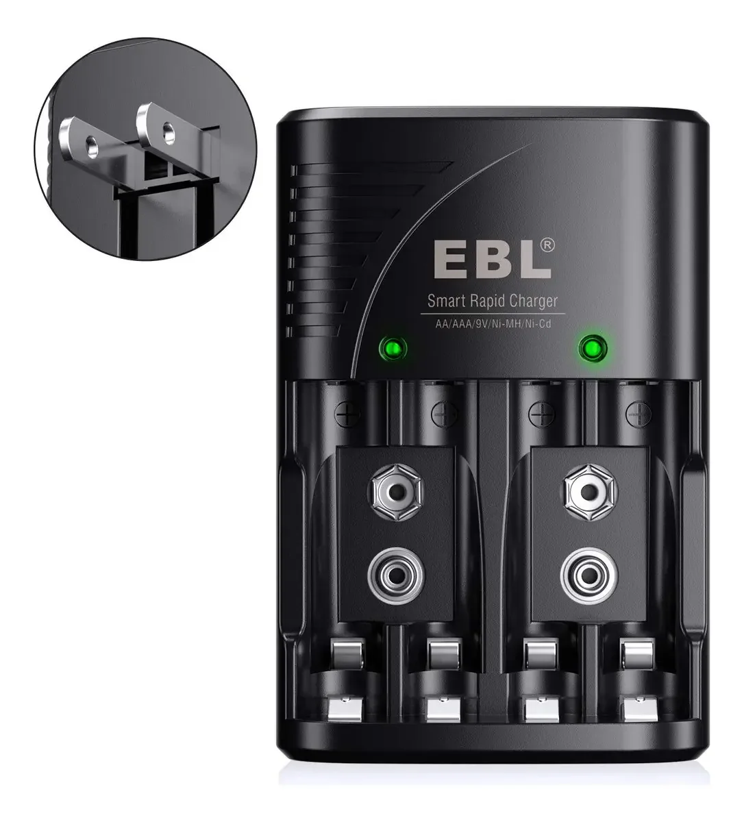 Carregador Inteligente EBL EBL-802 para Pilhas AA Ni-Cd