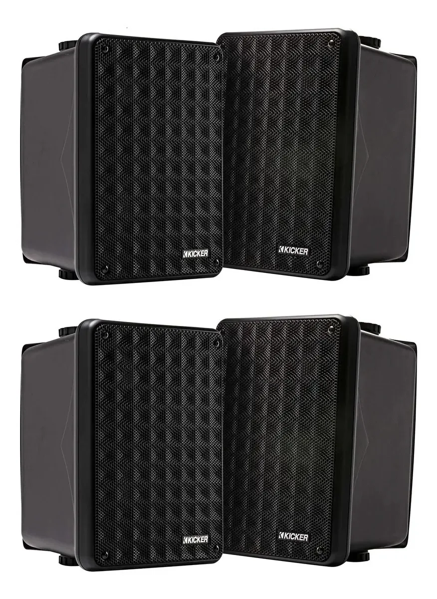 Kicker Kb6000 6.5 Caixas Acústicas Pretas de Alcance Total para Interiores/exteriores/marítimos 11kb6000b