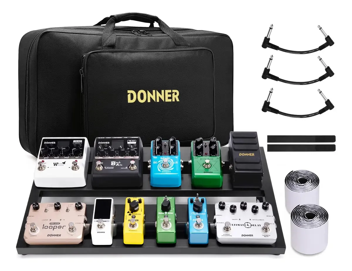 Estojo de pedal de guitarra de alumínio Donner Db-3 com diversão