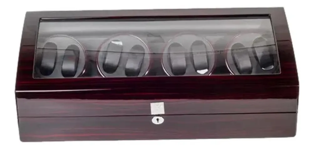 Movimentador Relogios Luxo Ebony Automático Winder 8 + 9