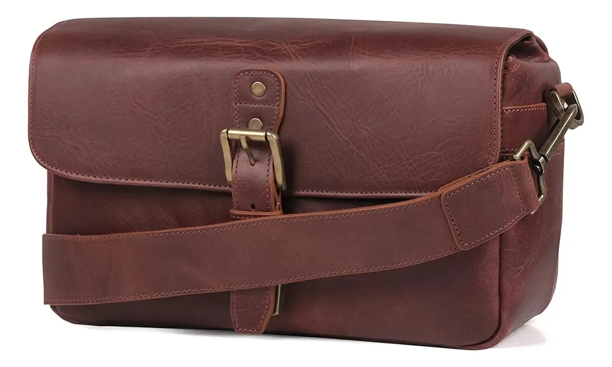 Megagear Torres - par de bolsas Messenger de couro genuíno. Cor Marrom