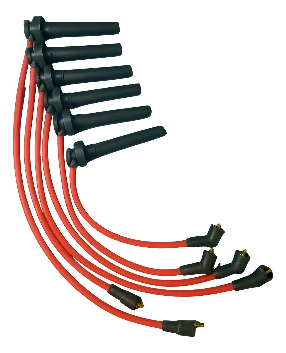 Jogo Cabo De Vela 8mm L200 Triton Pajero Sport V6 3.5 Gnv - Vermelho