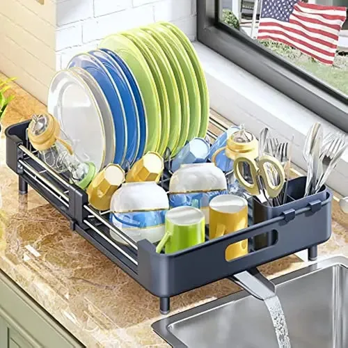 Rack de secagem de pratos para organização e armazenamento