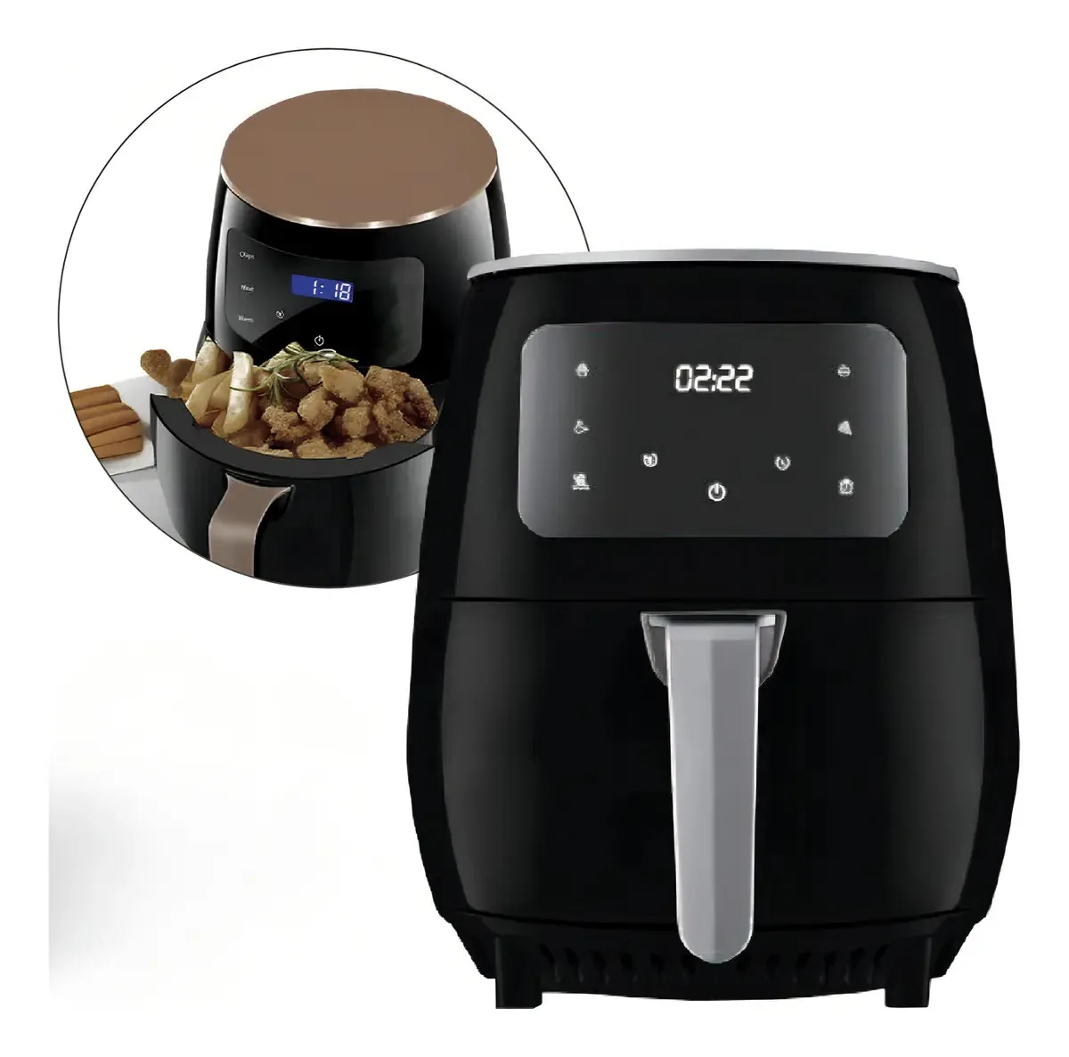 Air fryer DFJN Fritadeira de 4L preto