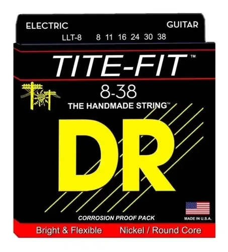 Cordas de guitarra elétrica Dr Strings Tite Fit Nickel de 6 cordas