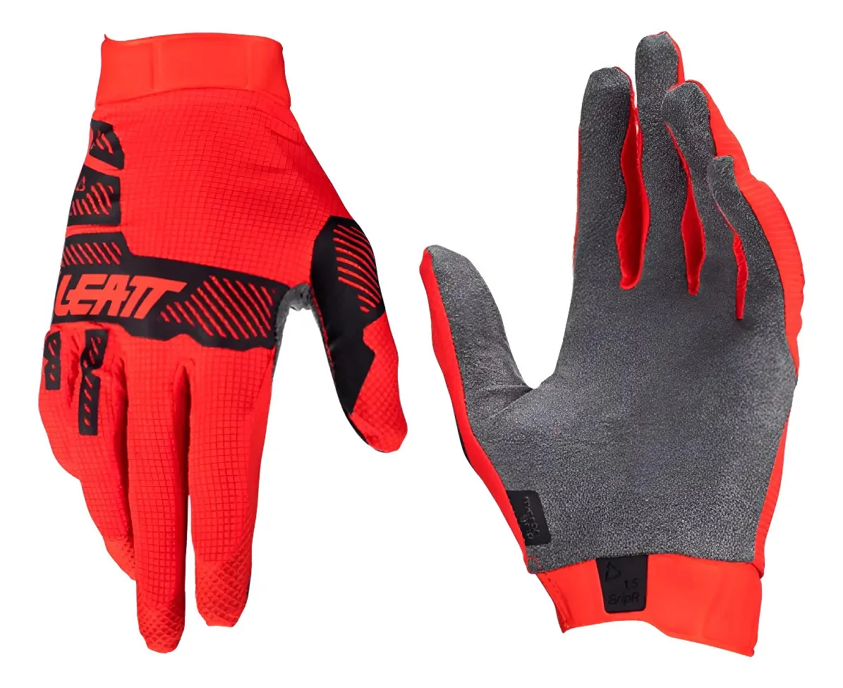 Luvas infantis para motocicletas e bicicletas Leatt 1.5, cor vermelha, tamanho L