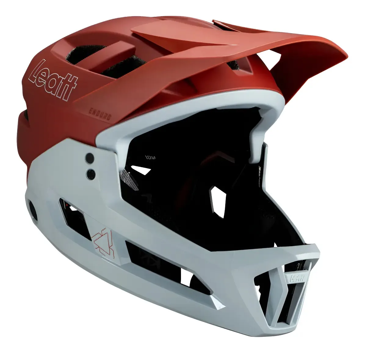 Capacete Enduro 2.0 Vermelho/cinza Leatt Bike 2 Em 1 Tamanho L/g (59-63)