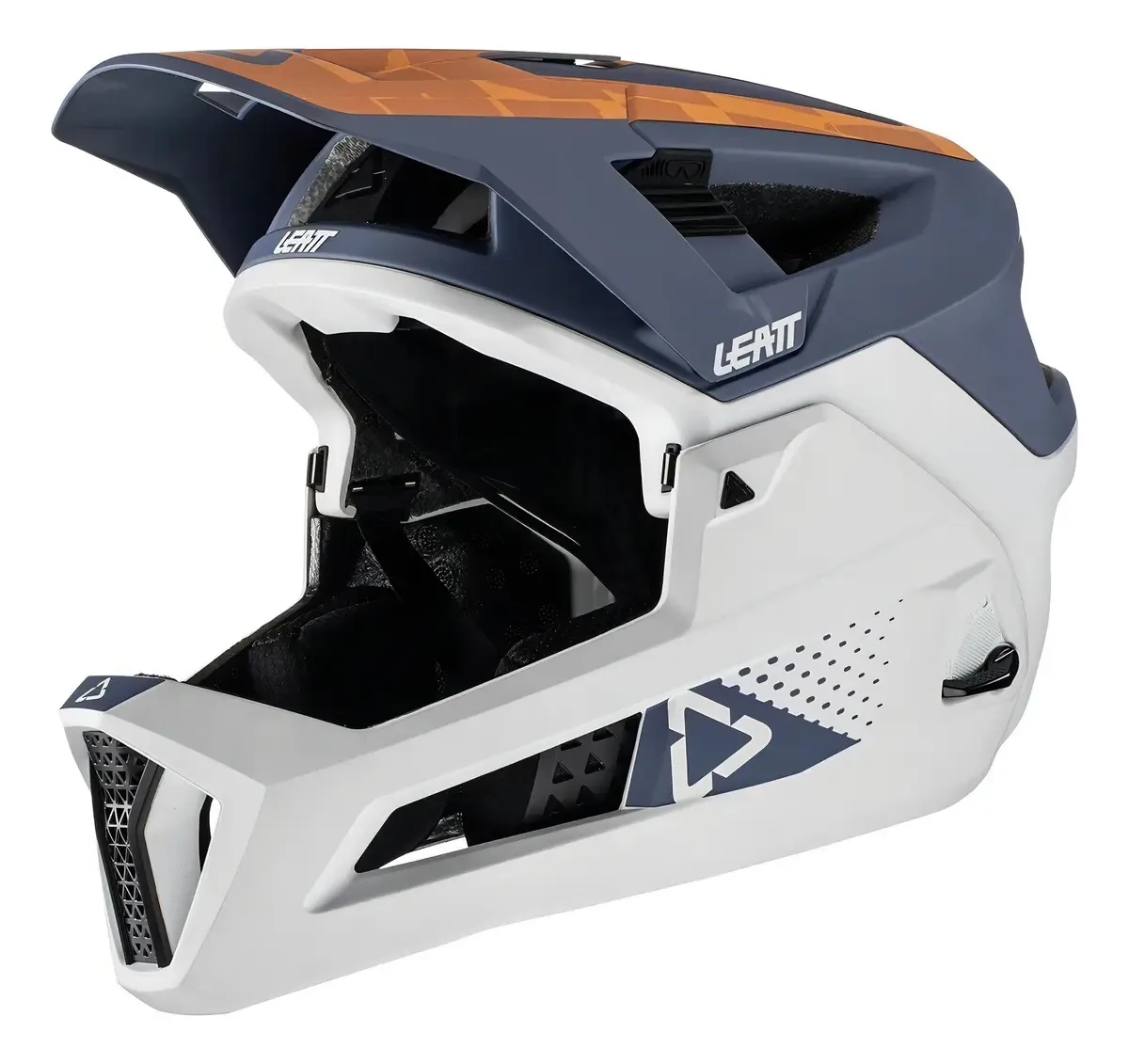 Capacete Leatt Mtb Enduro 4.0 Cinza Full Face 2 Em 1 @#