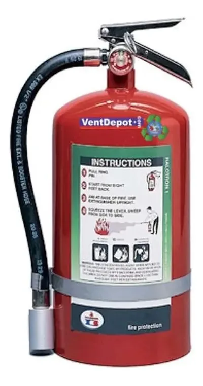 Caixas de engrenagens para extintores de incêndio Halotron, Mxfit-002, 5 kg, Classe A, b