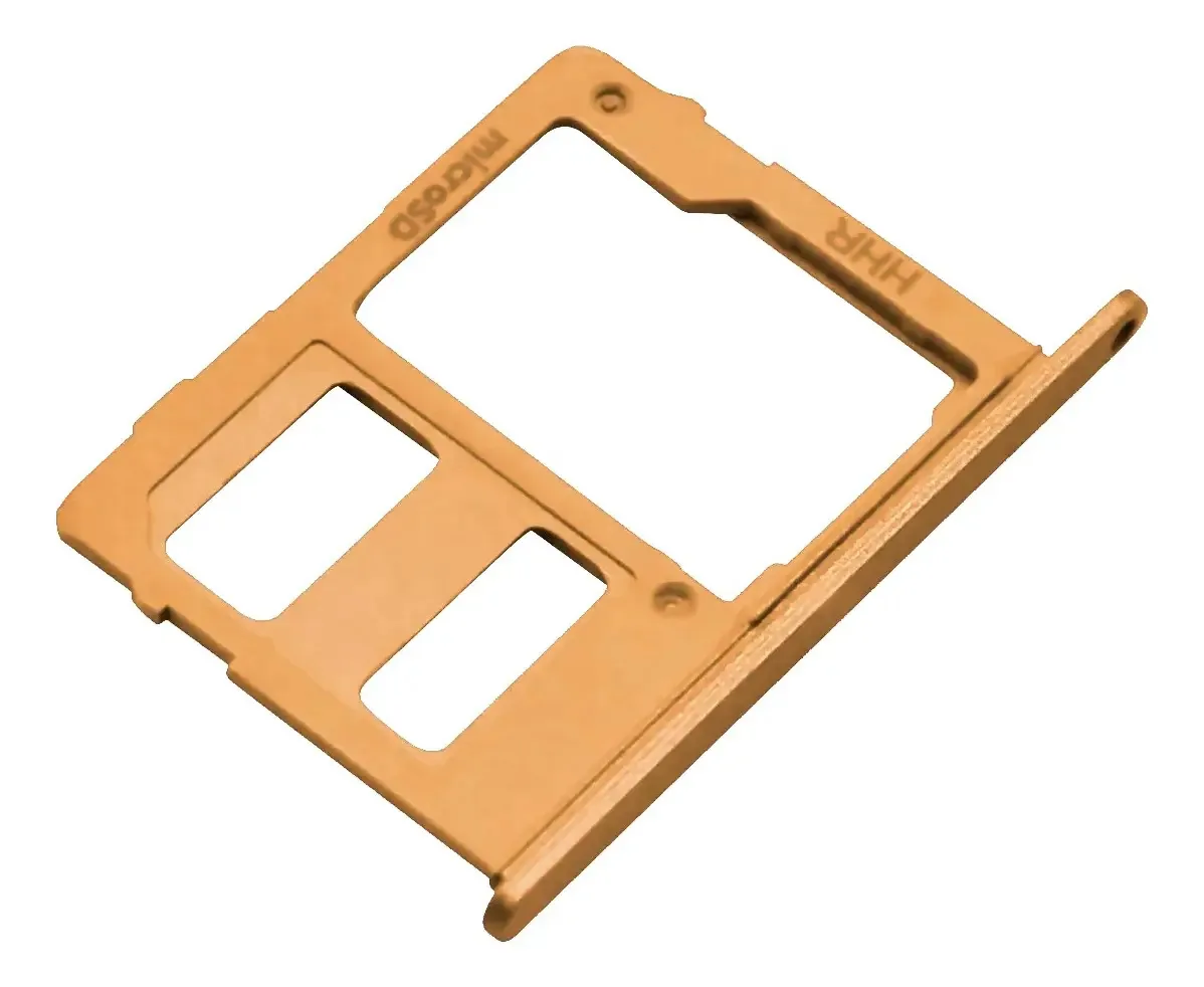 Bandeja SIM para Samsung Galaxy J6 Plus, bandeja dupla, cor marrom claro