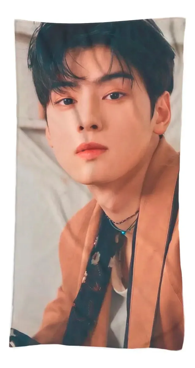 Toalha de banho Cha Eun Woo de microfibra macia absorvente cor café Cha Eun-woo 2
