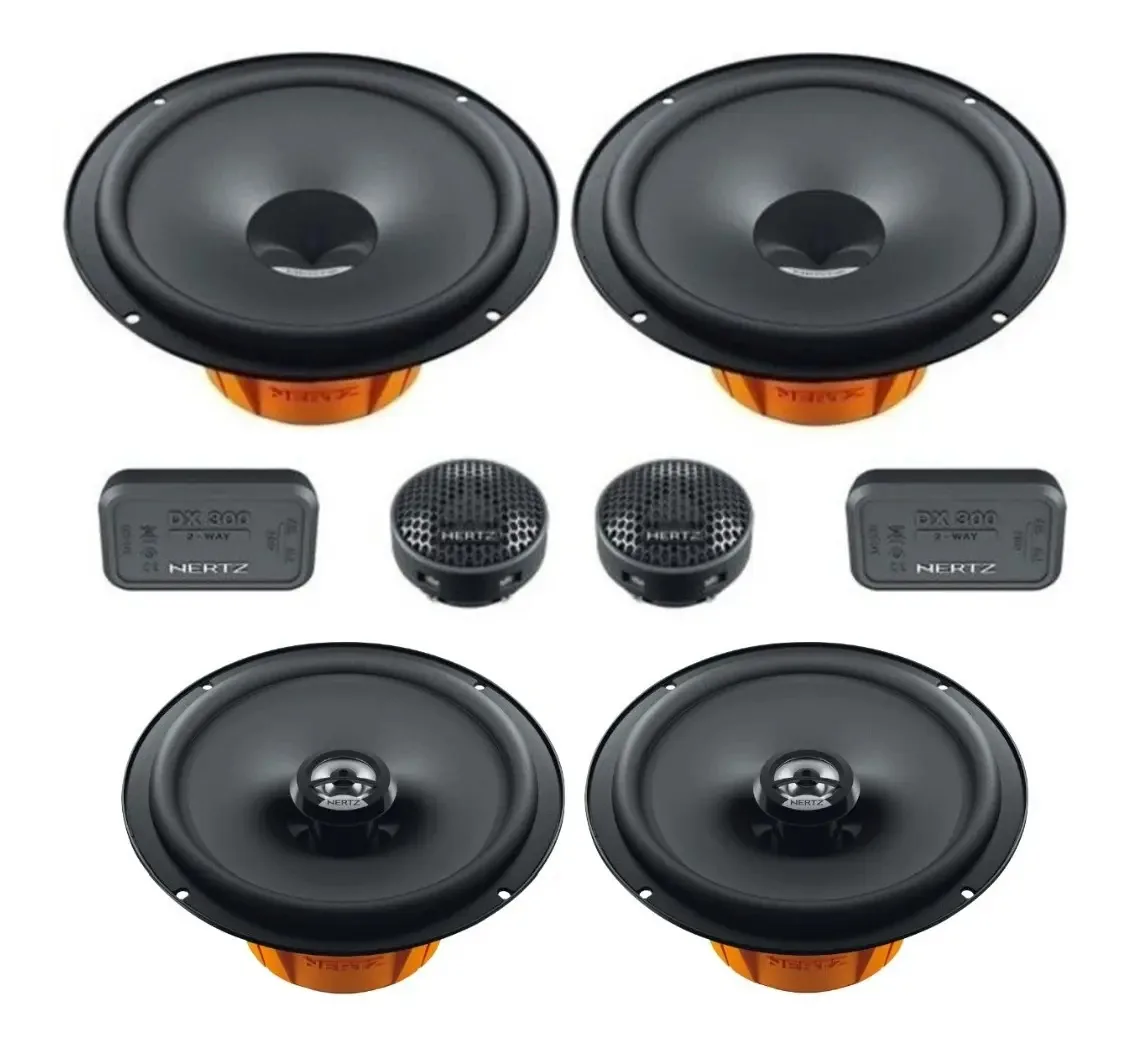 Kit Duas Vias Hertz Dsk 165.3 + Coaxial Dcx 165 + Moldura Cor Preto
