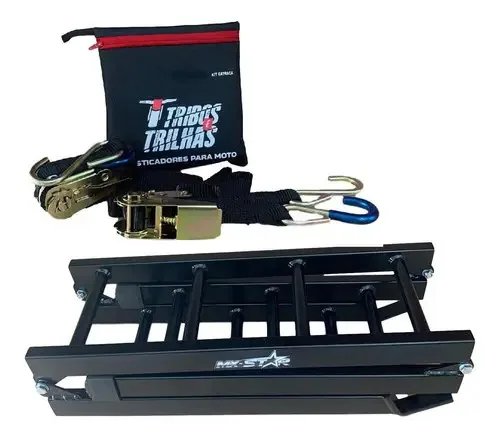 Kit Transporte Moto Rampa + Esticador Motocross Trilha