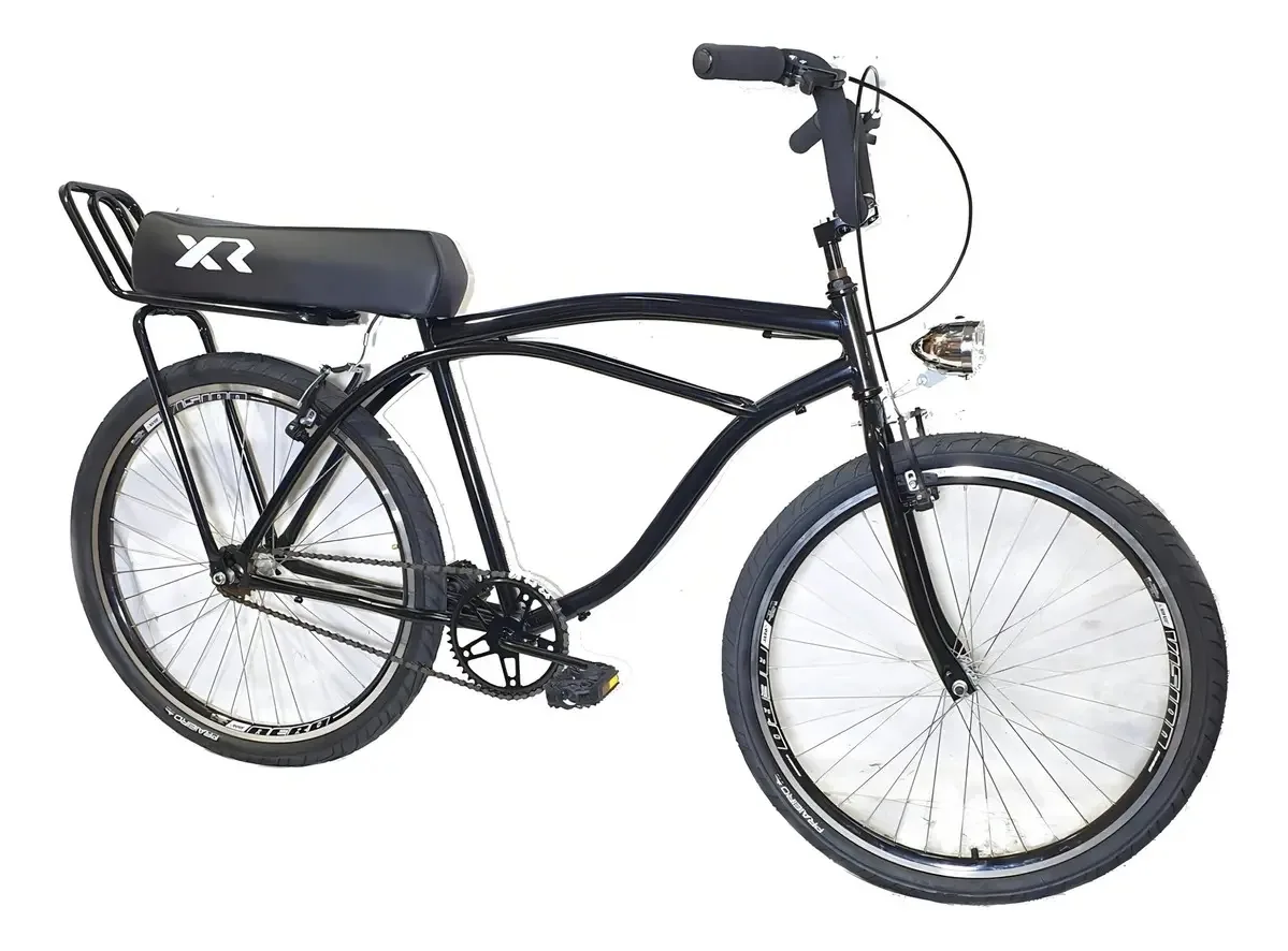 Bicicleta Passeio Durban Aro 26 Preto Rodado Grosso Preparada Motor