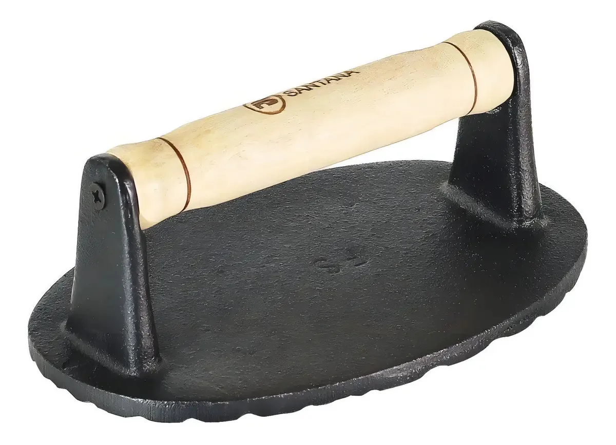 Prensador De Bife Ferro Fundido Santana 18x11cm