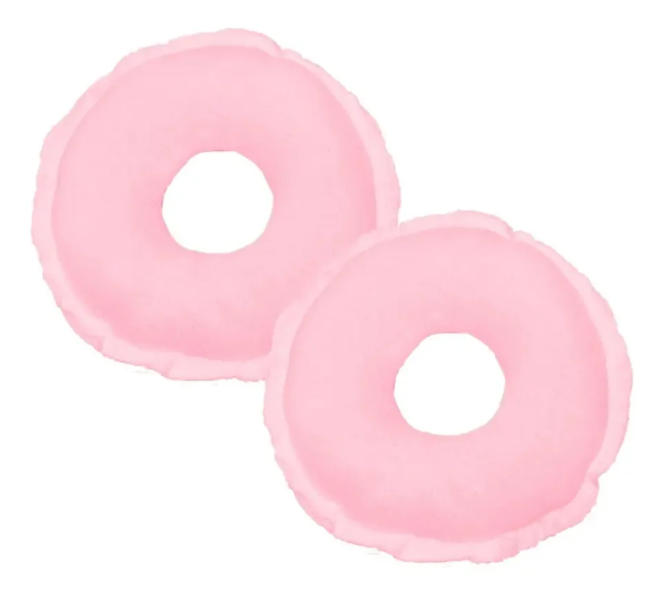 Kit 2 Pçs Rosquinhas De Seios Mamilos Amamentação Cor Rosa