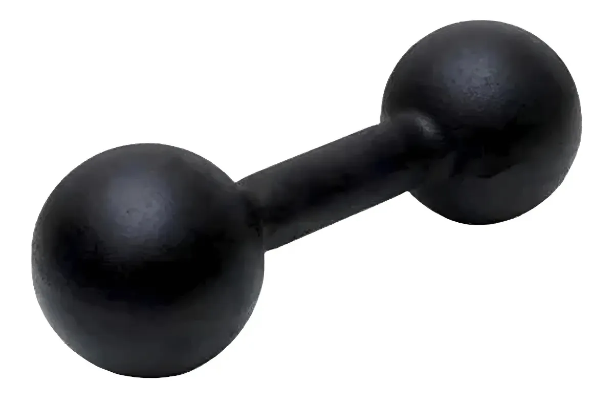 Halter Bola Fitness Pintado - 7kg Preto