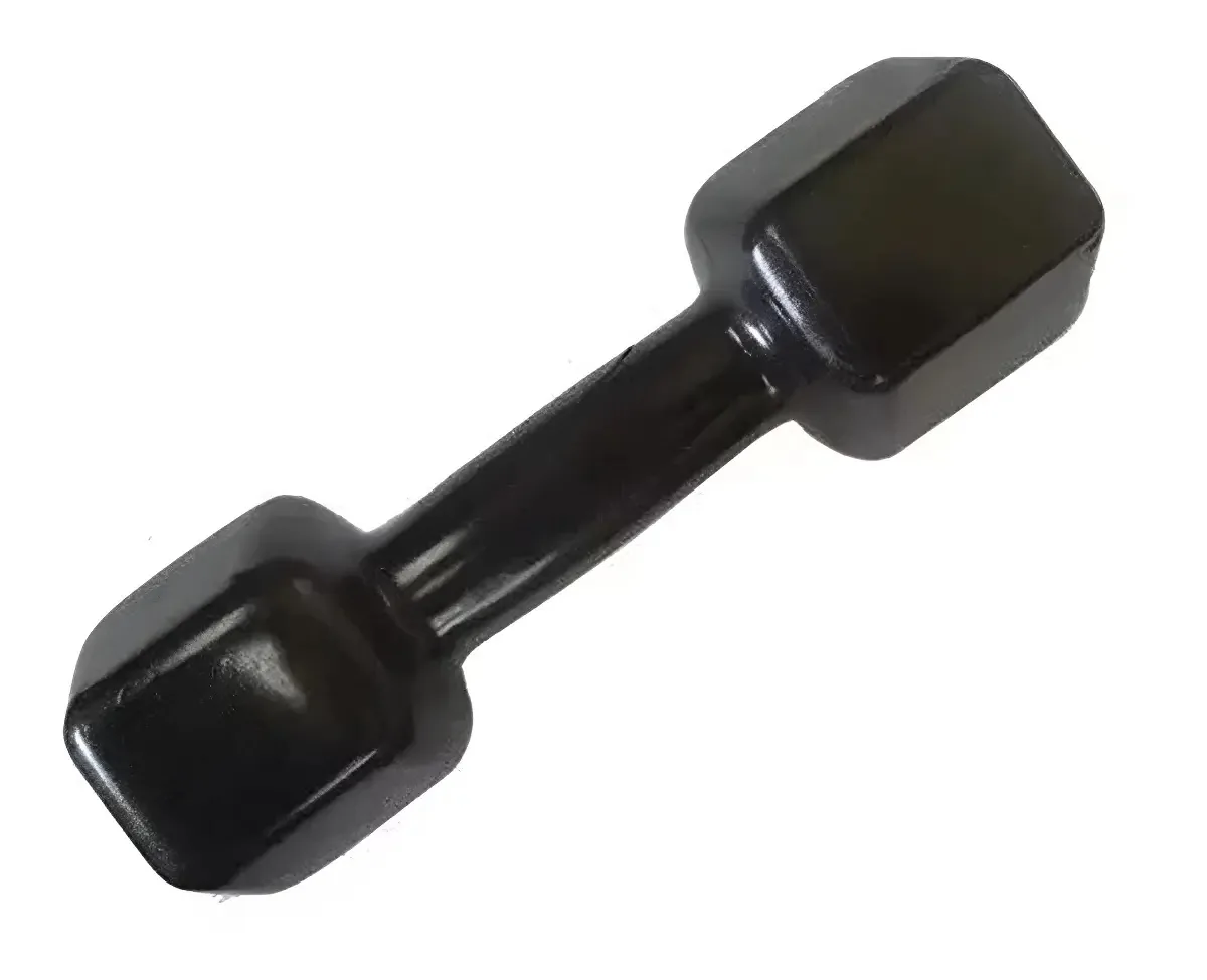 Peso Halter Sextavado Emborrachado 6kg Musculação Fitness Preto