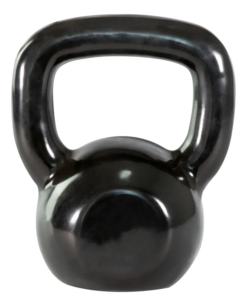 Kettlebell Emborrachado Treinamento Funcional Fitness 12kg Cor Preto