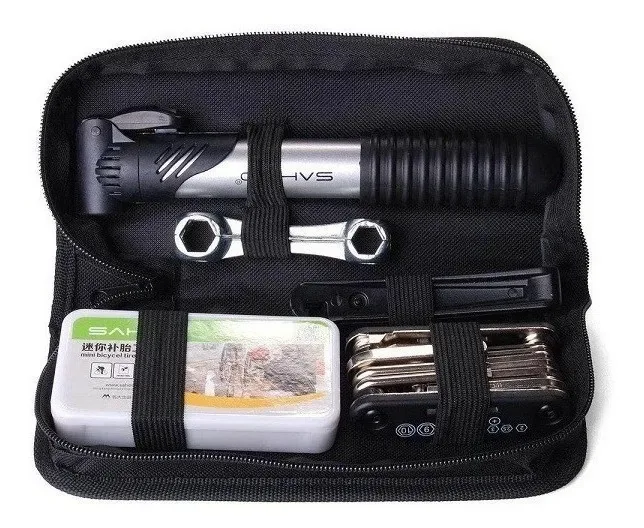 Kit De Ferramentas E Reparo Bicicleta Bike Com Mini Bomba