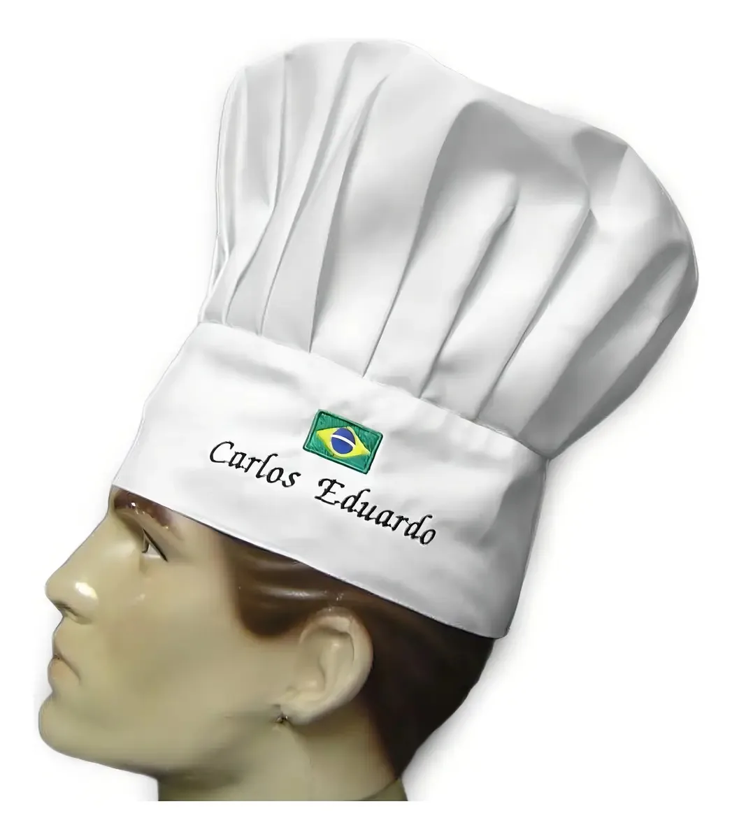 Chapéu Mestre Cuca, Personalizado, Gastronomia, Chapeu Chef Cor Branco