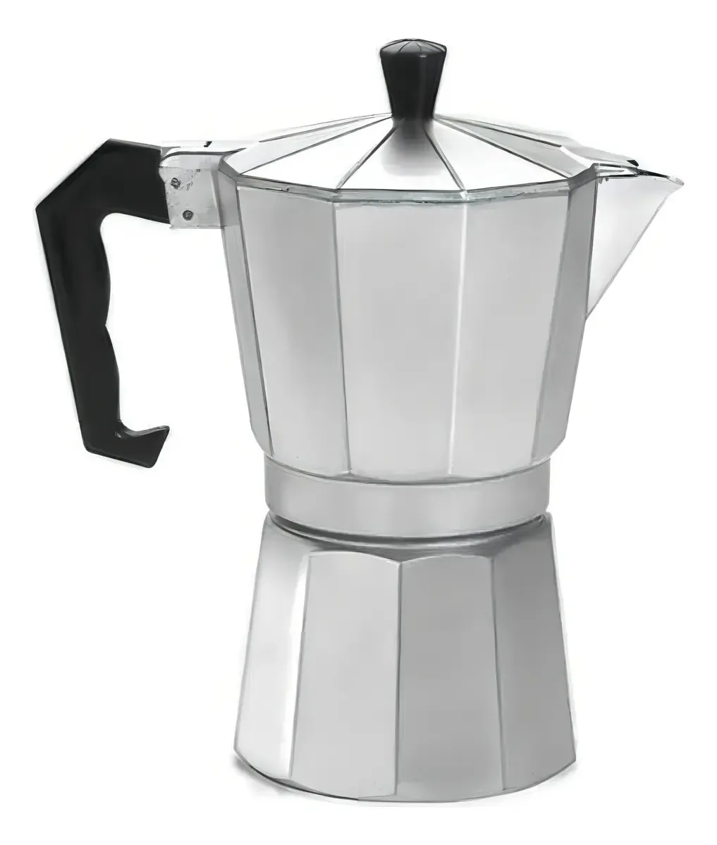 Cafeteira Italiana Alumínio 6 Cafés E Açucareiro Inox