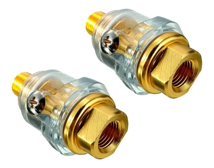2 Mini Lubrificador De Linha 1/4 P/ Ferramentas Pneumáticas