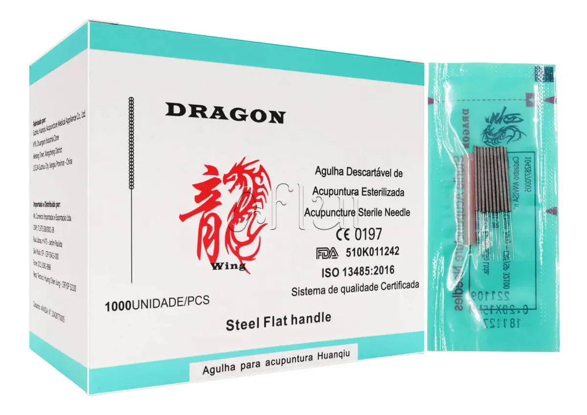 Agulha Acupuntura Sistêmica Dragon Wing Anvisa 1000 Agulhas