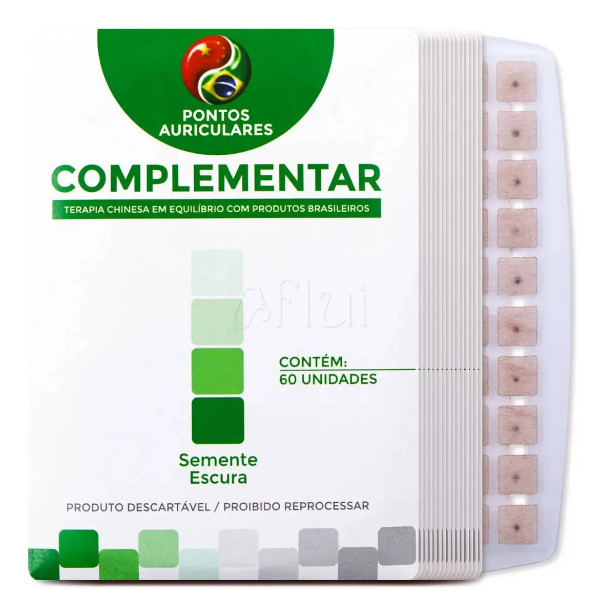 Semente de Auriculoterapia Colza Com Micropore 3M™ para Acupuntura, Pack com 900