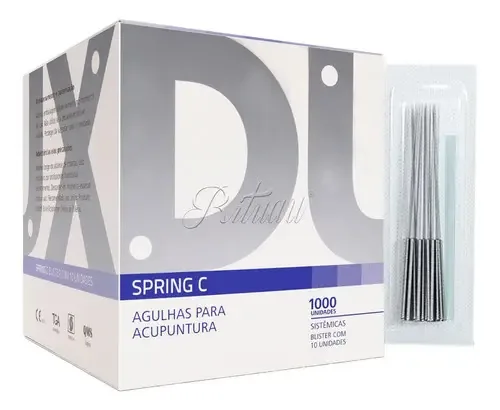 Agulha Acupuntura Sistêmica Dux 0,25x50 10 Unidades Aço Inoxidável